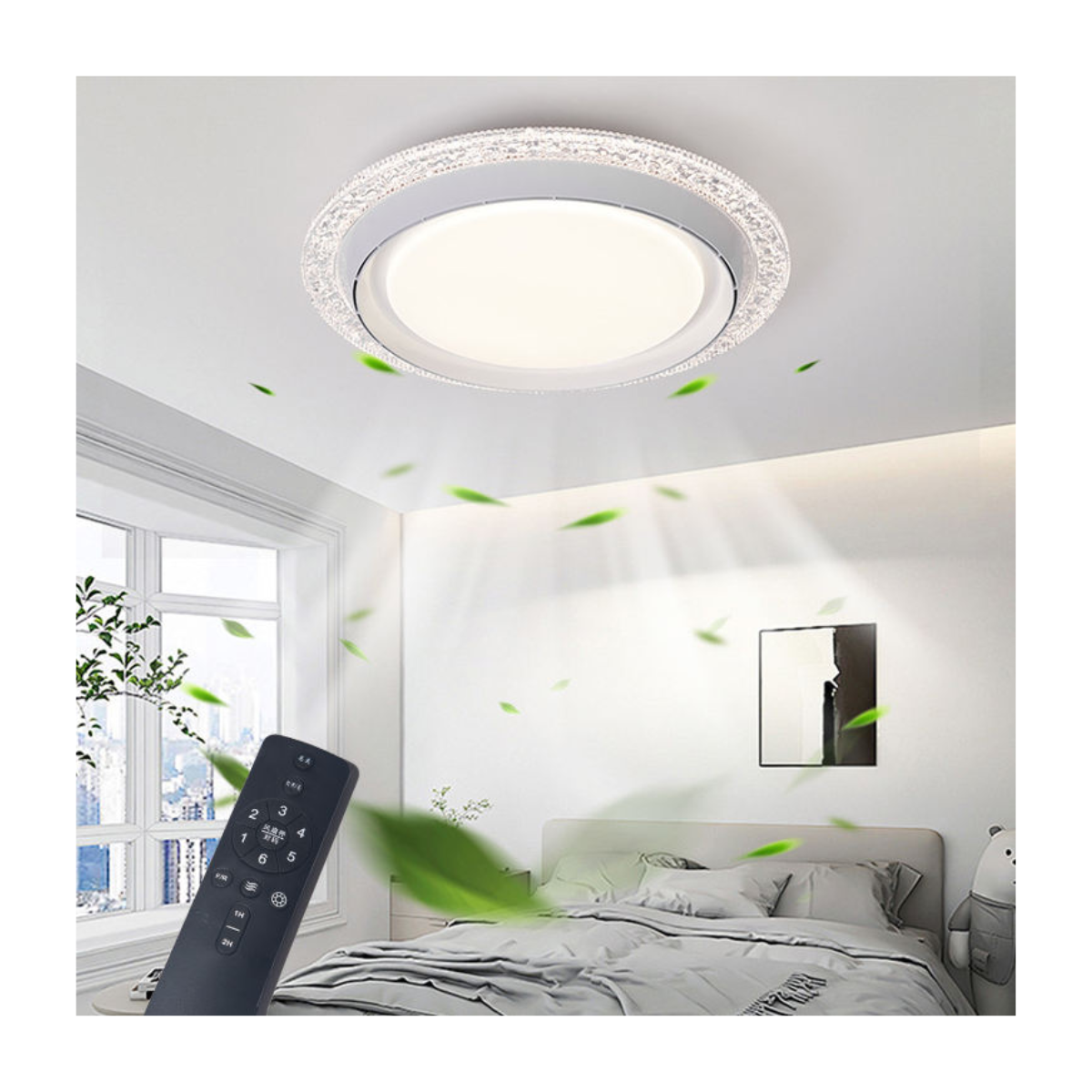 Crystal Halo Fan Light